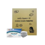 Khẩu Trang Y Tế 4 Lớp Nam Anh Xám